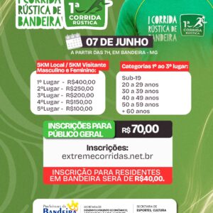1ª CORRIDA RÚSTICA DE BANDEIRA -MG