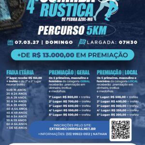 4ª CORRIDA RÚSTICA DE PEDRA AZUL - MG